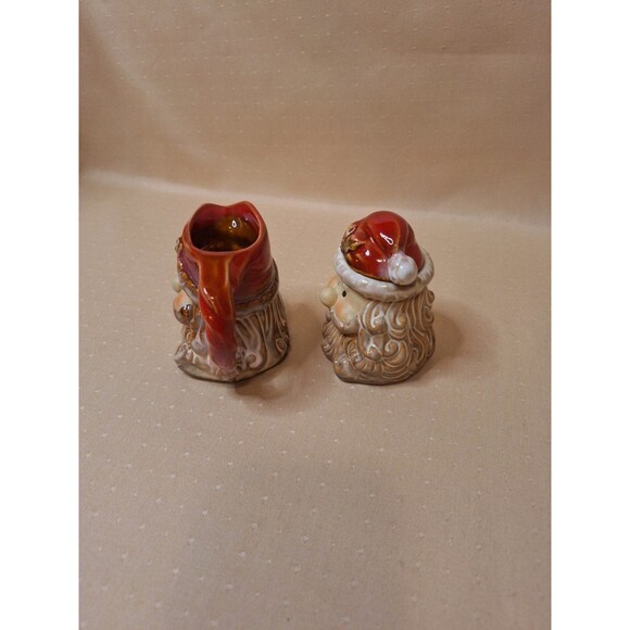 Ceramic Santa Sugar & Creamer Set Christmas Holiday Gift Adorable Santa Face - Picture 3 of 8